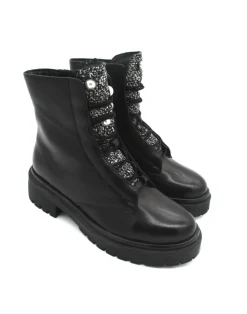 Anfibio pelle donna Camelia F2 COMBAT31 Black<Apepazza Hot
