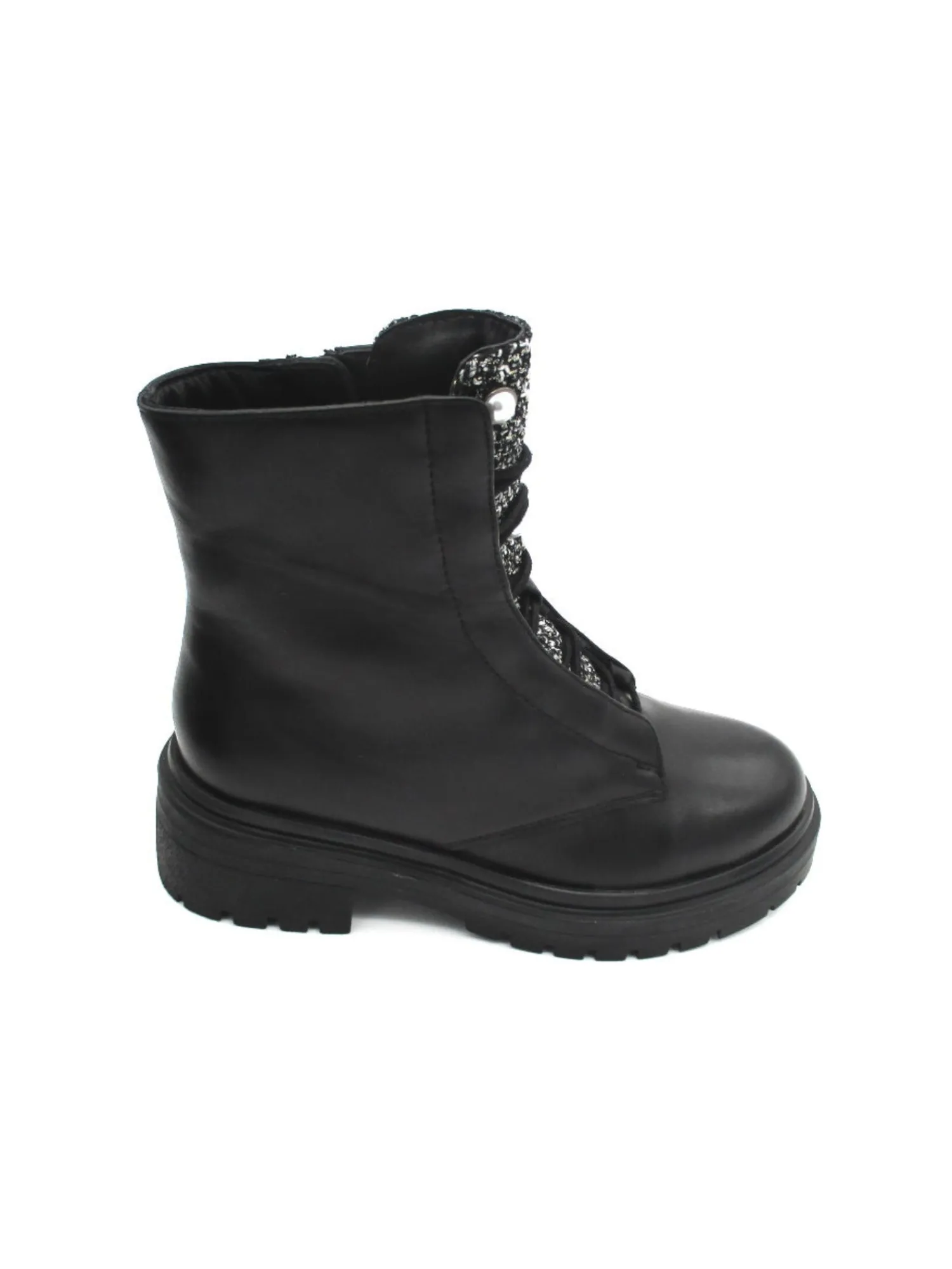 Anfibio pelle donna Camelia F2 COMBAT31 Black<Apepazza Hot
