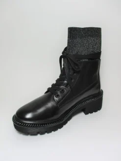 Anfibio pelle donna 9FCBT14 nero<Apepazza Online