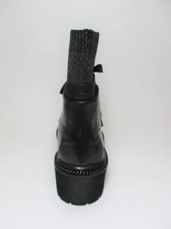 Anfibio pelle donna 9FCBT14 nero<Apepazza Online