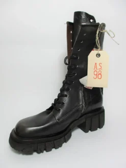 Anfibio pelle donna A54201 Nero Smoke<As98 Best