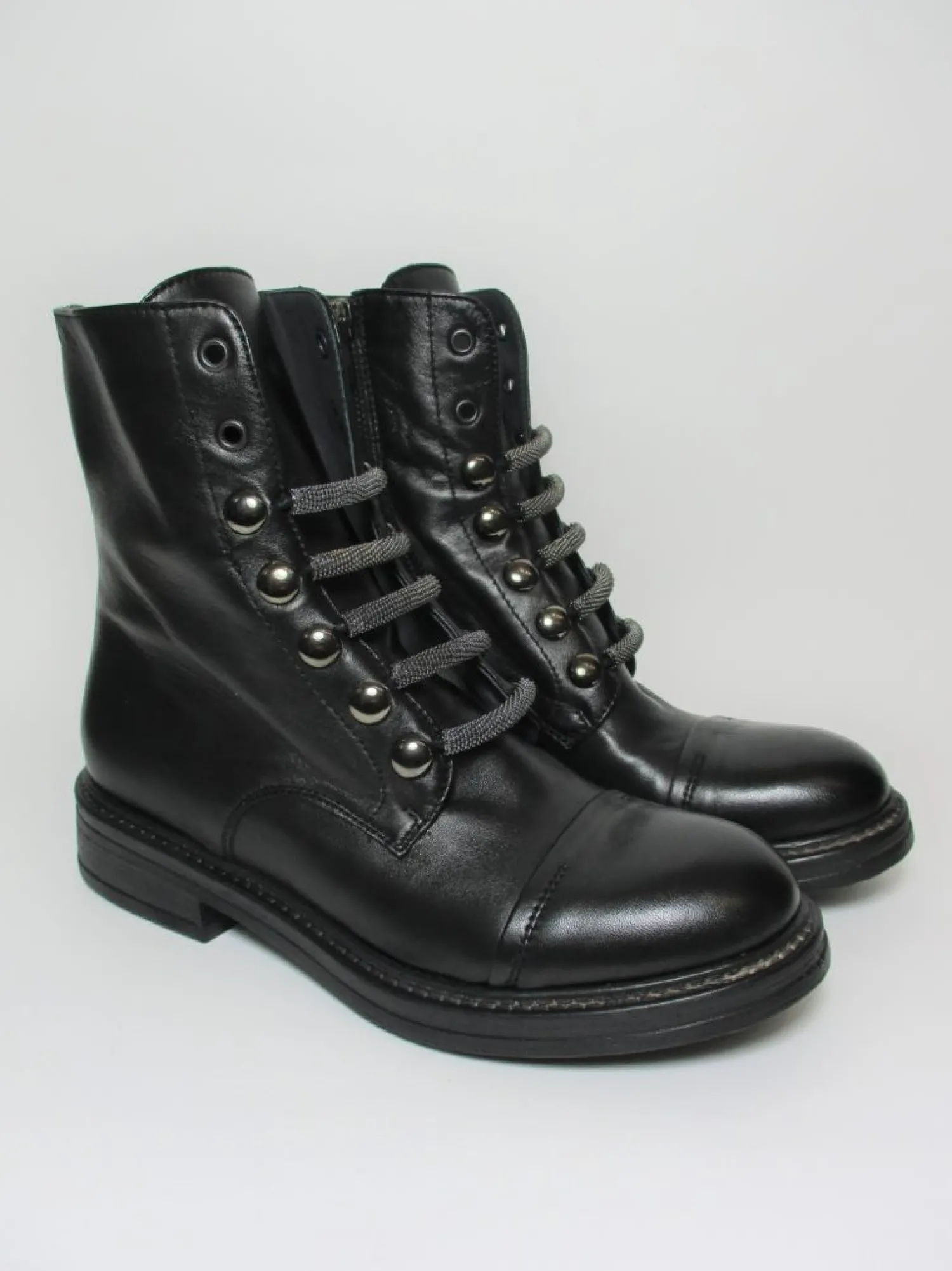 Anfibio pelle donna 5702 nero<Fru.it Outlet
