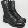 Anfibio pelle e tessuto donna 101164 nero<Oxs New