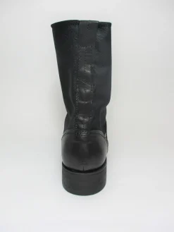 Anfibio pelle e tessuto donna 101164 nero<Oxs New