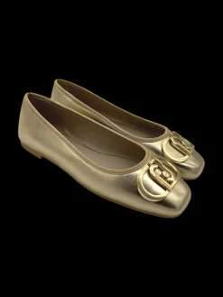 Ballerina nappa LIUJO Laminata Light Gold - Dafne 04 -<Liu Jo New