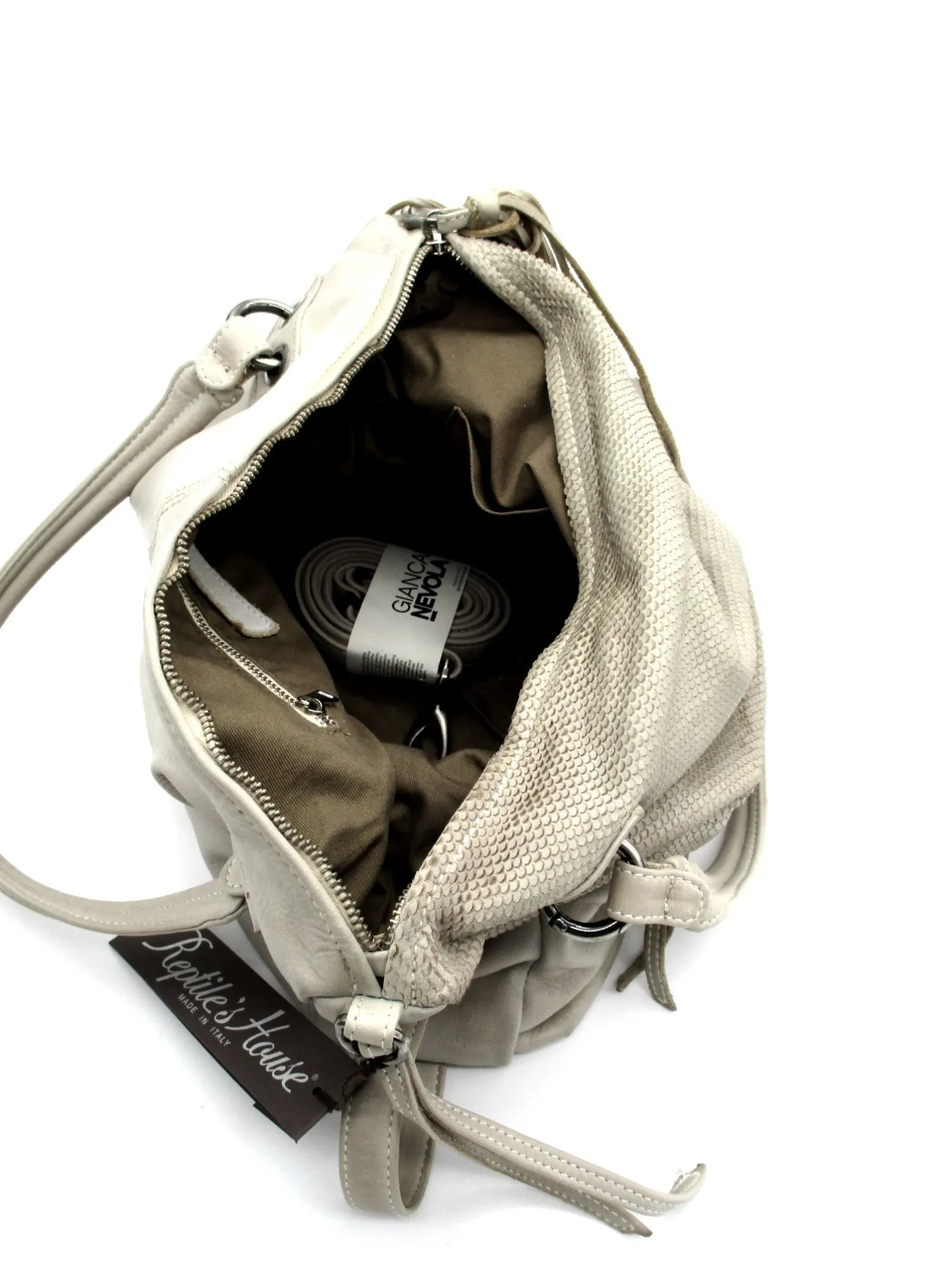 Borsa donna in pelle Reptile's House's Ravello Avorio<Reptile's House Discount