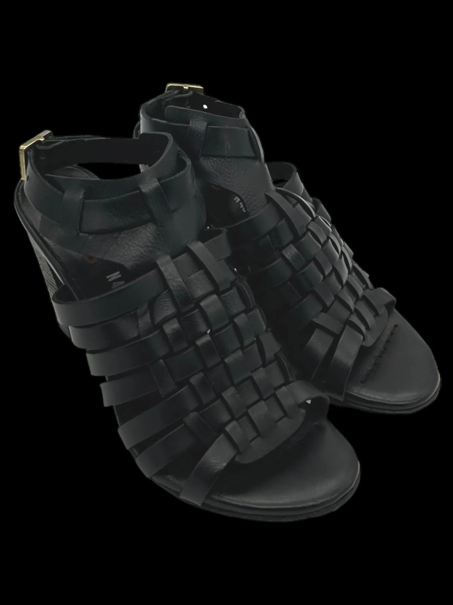 Sandali pelle donna Black - B75002 -<As98 Outlet