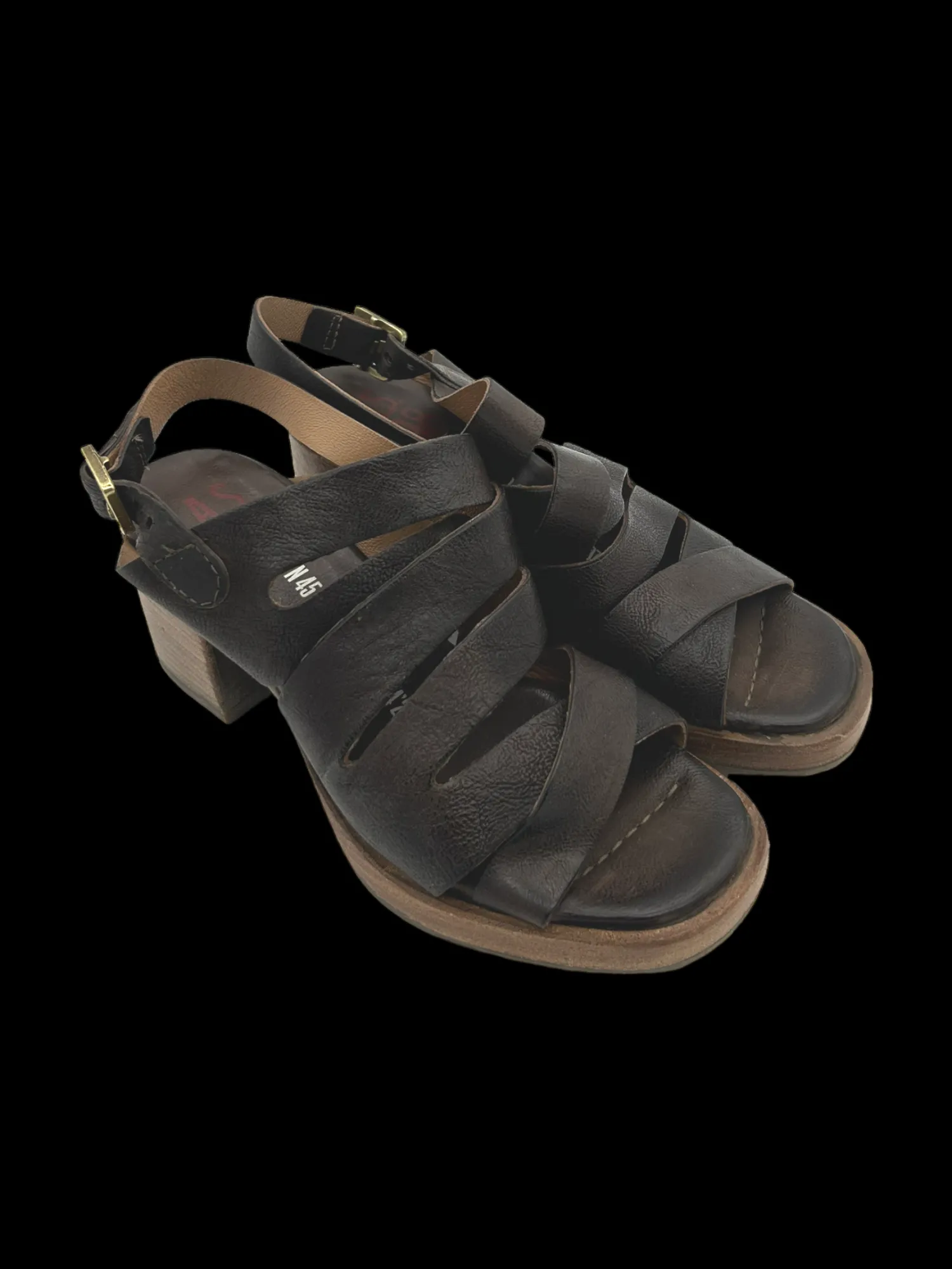 Sandali pelle donna Fondente - B61001 -<As98 Hot