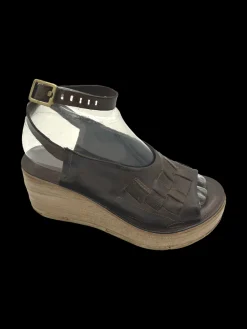 Sandali zeppa pelle donna - 528093 -<As98 Clearance