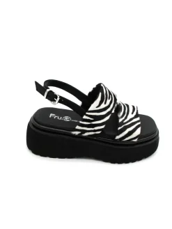 Sandalo 7655 cavallino Black/White<Fru.it Best