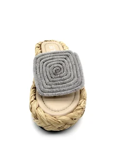 Sandalo basso donna raffia - S54 -<Strategia Hot