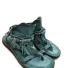 Sandalo basso pelle donna - 534010 -<AS98 Hot