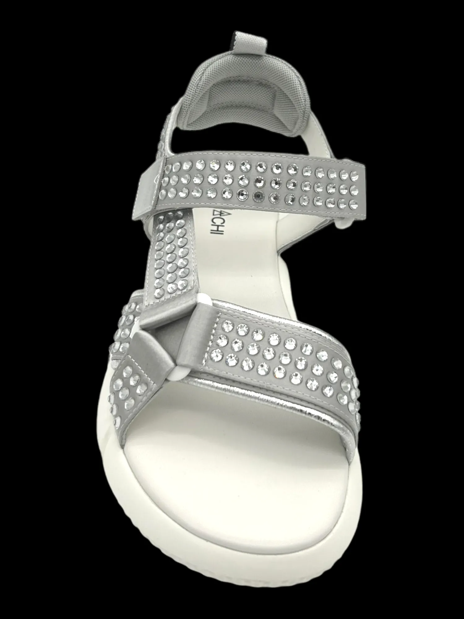 Sandalo basso pelle donna Silver - E3227 -<Elena Iachi Sale