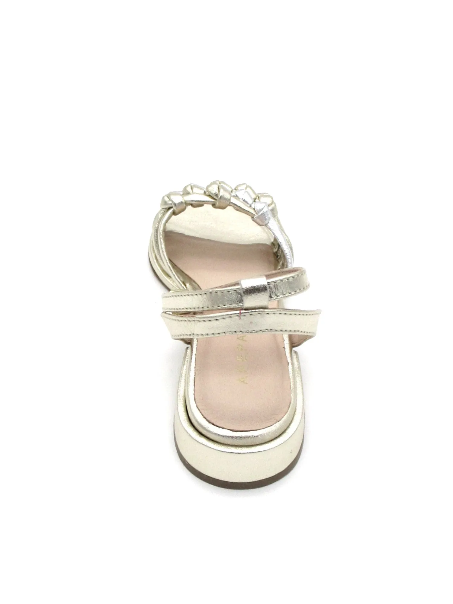 Sandalo basso pelle donna Fioralba Platinum intreccio<Apepazza Best