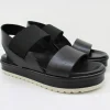 Sandalo donna pelle 6833 nero<Lilimill Discount