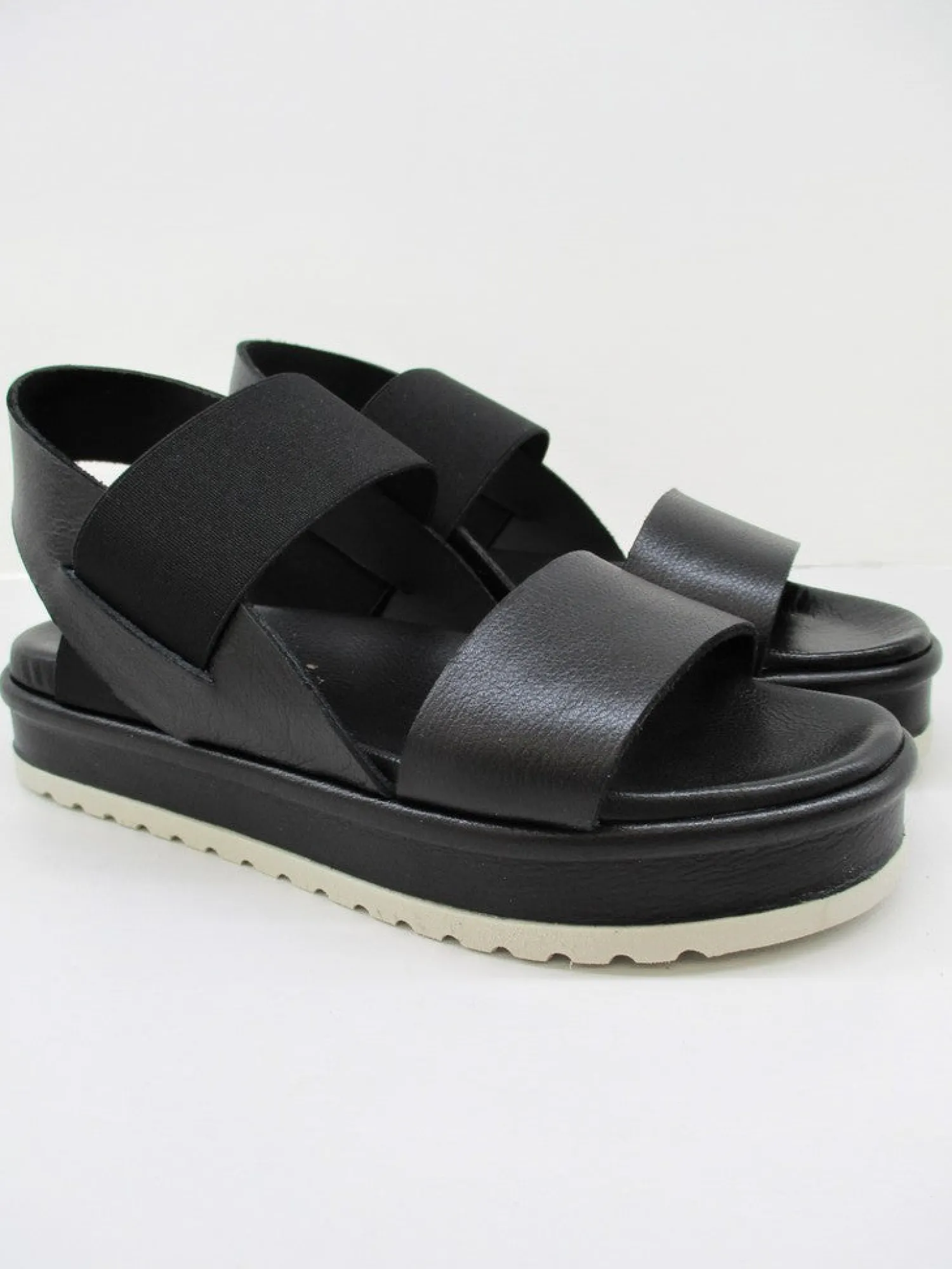 Sandalo donna pelle 6833 nero<Lilimill Discount
