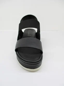 Sandalo donna pelle 6833 nero<Lilimill Discount