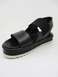 Sandalo donna pelle 6833 nero<Lilimill Discount