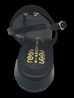 Sandalo donna Pelle Black - 074 -<Siano Via Roma Clearance