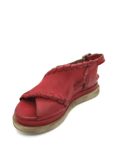 Sandalo in pelle zeppa donna Blood - A15028 -<AS98 New