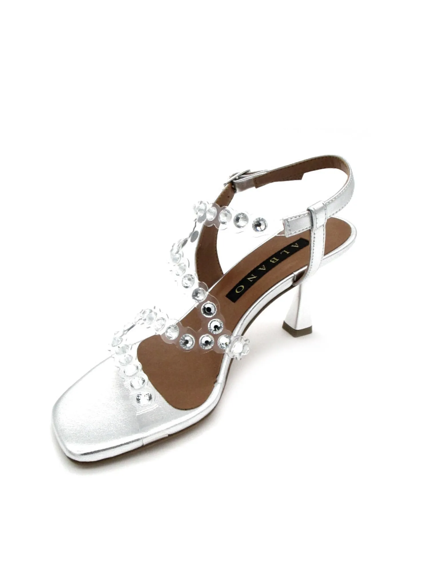 Sandalo pelle 3014 Argento<Albano Best