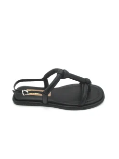 Sandalo pelle donna 1202003 Valery Nero<Valery Calzature Online