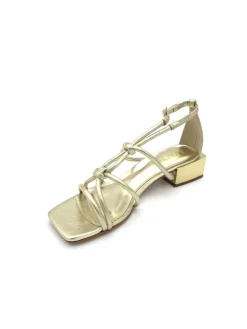 Sandalo pelle donna 1765-A Valery Oro<Valery Calzature Outlet