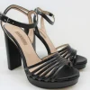 Sandalo pelle donna 4011 nero<Albano New