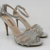 Sandalo pelle donna 4009 argento<Albano New
