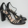 Sandalo pelle donna 8078 nero<Albano Best