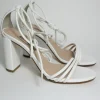 Sandalo pelle donna 8078 bianco<Albano Best