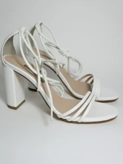 Sandalo pelle donna 8078 bianco<Albano Best