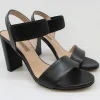 Sandalo pelle donna 4078 nero<Albano New