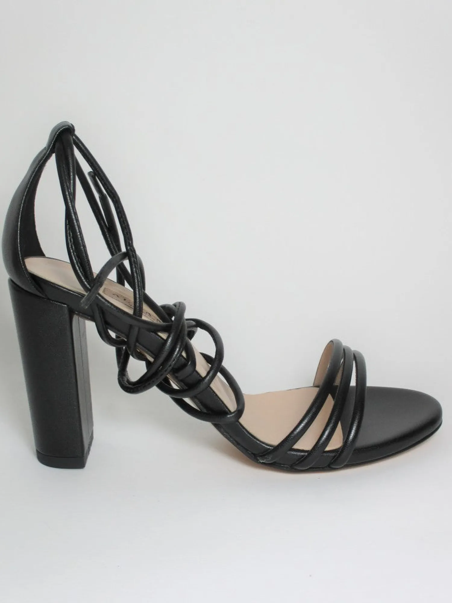Sandalo pelle donna 8078 nero<Albano Best