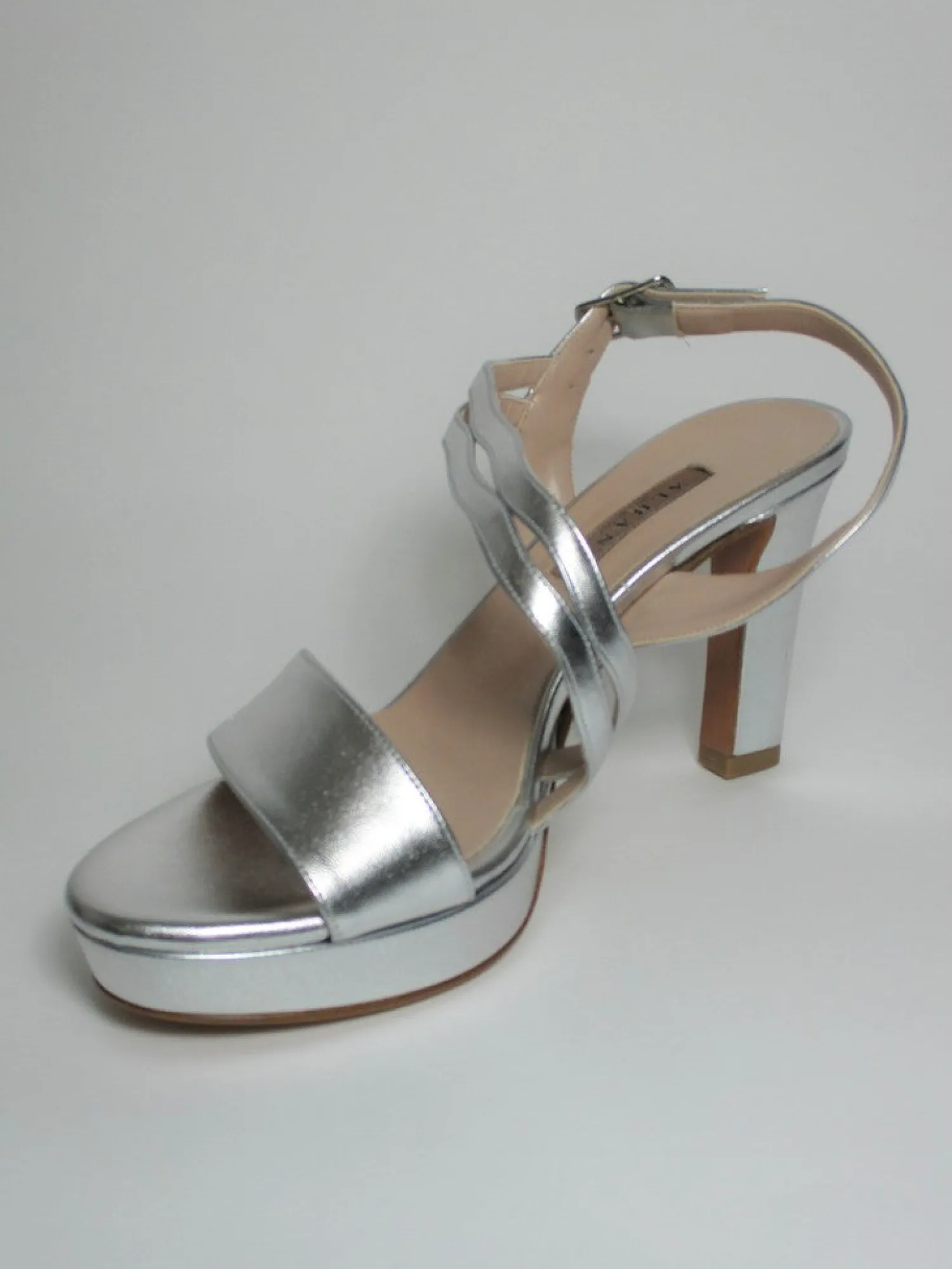 Sandalo pelle donna 4256 argento<Albano Online