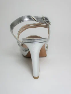 Sandalo pelle donna 4256 argento<Albano Online