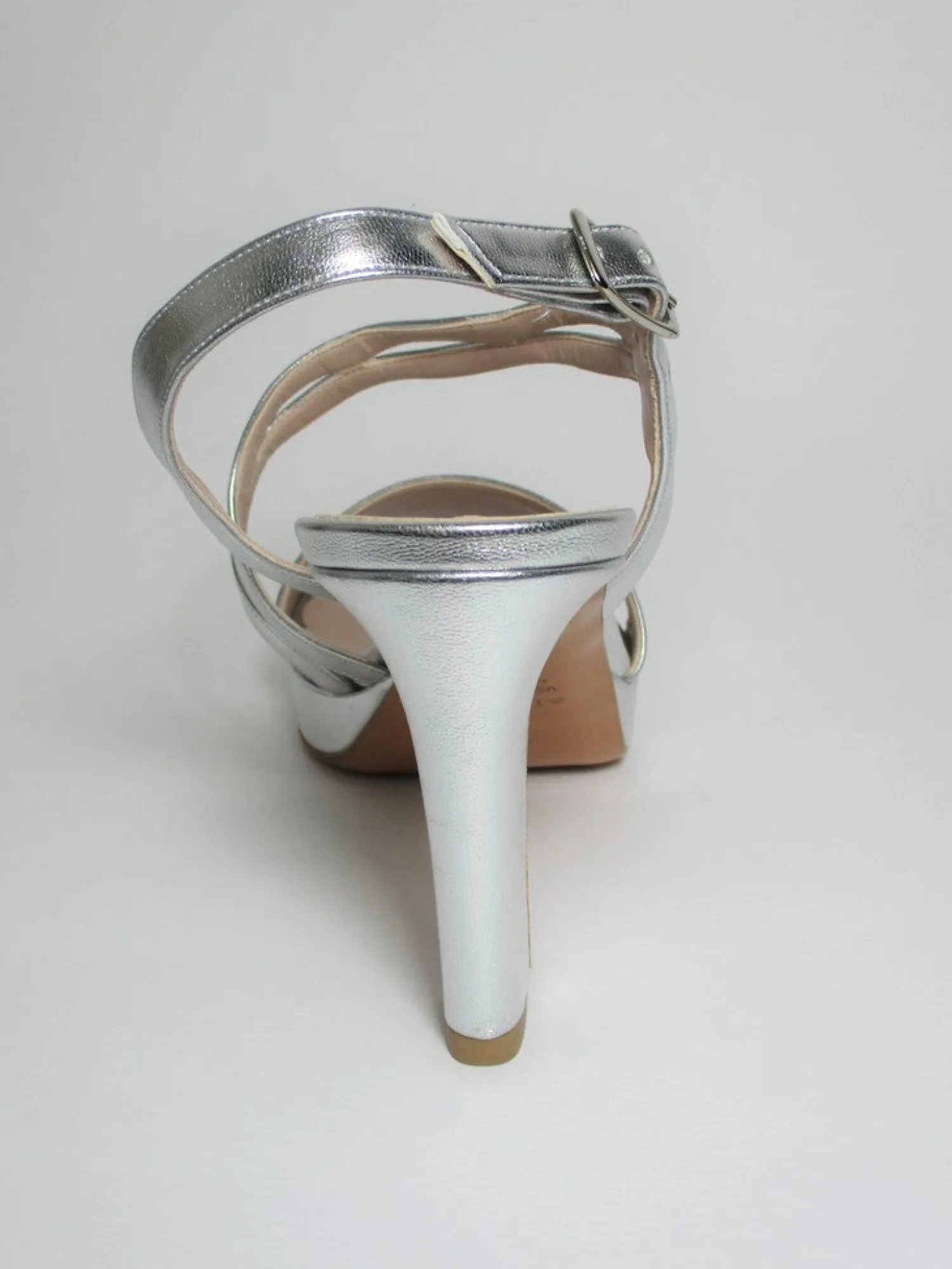 Sandalo pelle donna 4256 argento<Albano Online
