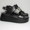 Sandalo pelle donna Zelda Nero<Apepazza New