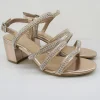Sandalo pelle donna Mina cipria<Apepazza Discount