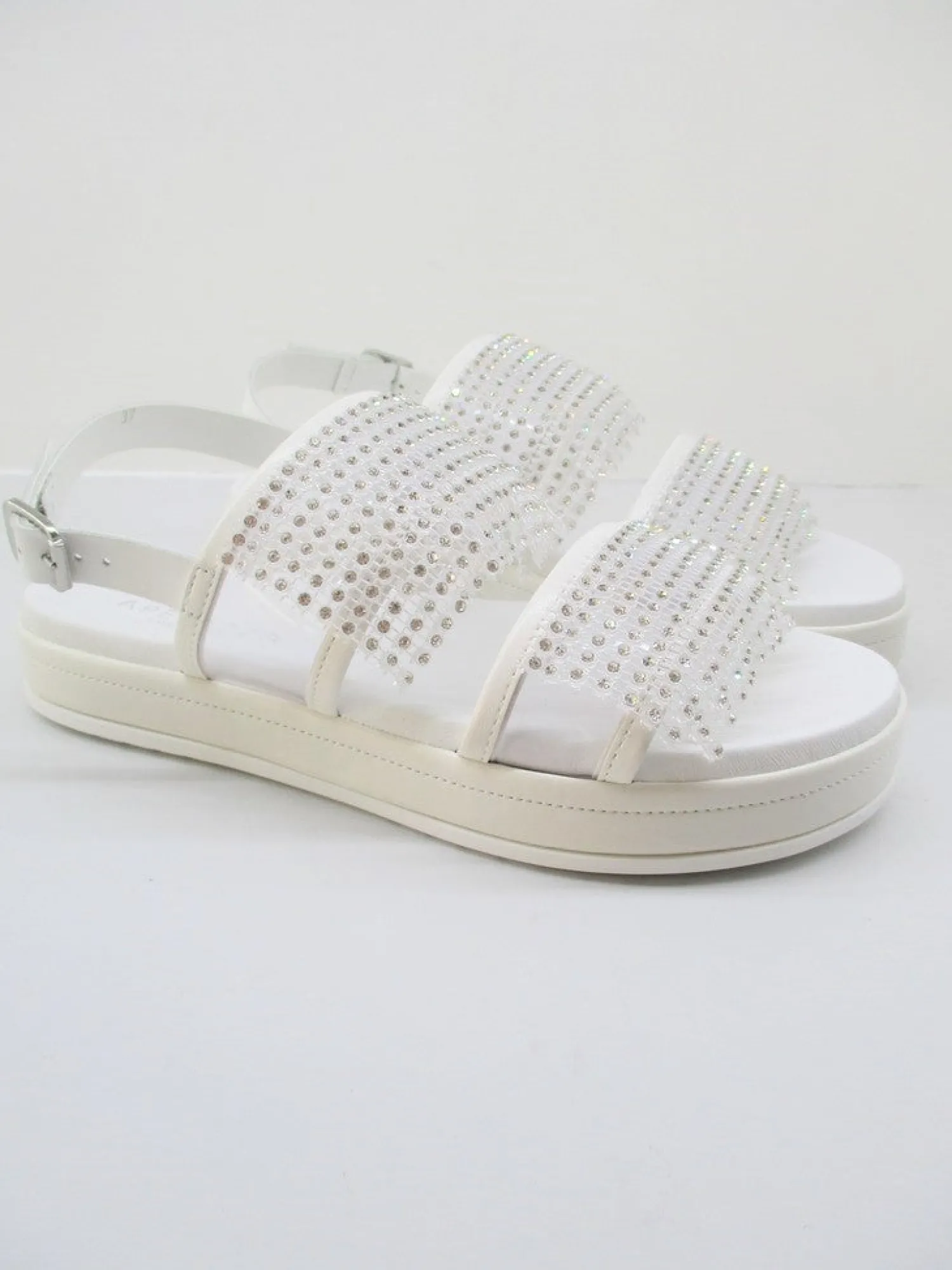 Sandalo pelle donna Isabella bianco<Apepazza Discount