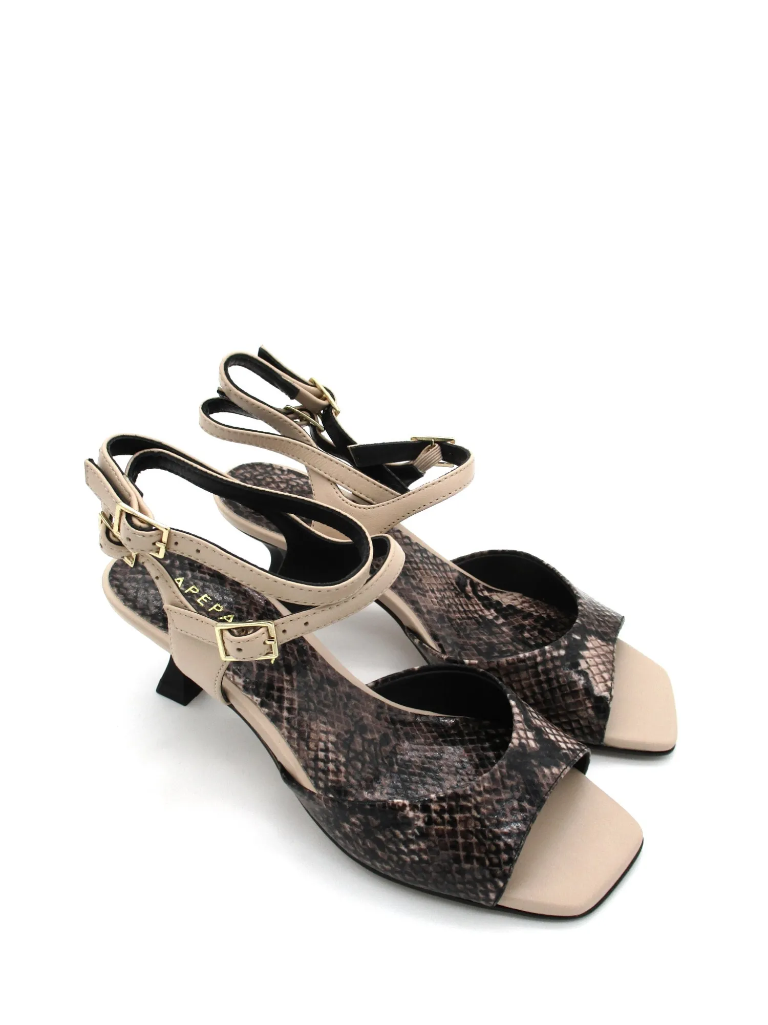 Sandalo pelle donna Cannella<Apepazza Hot