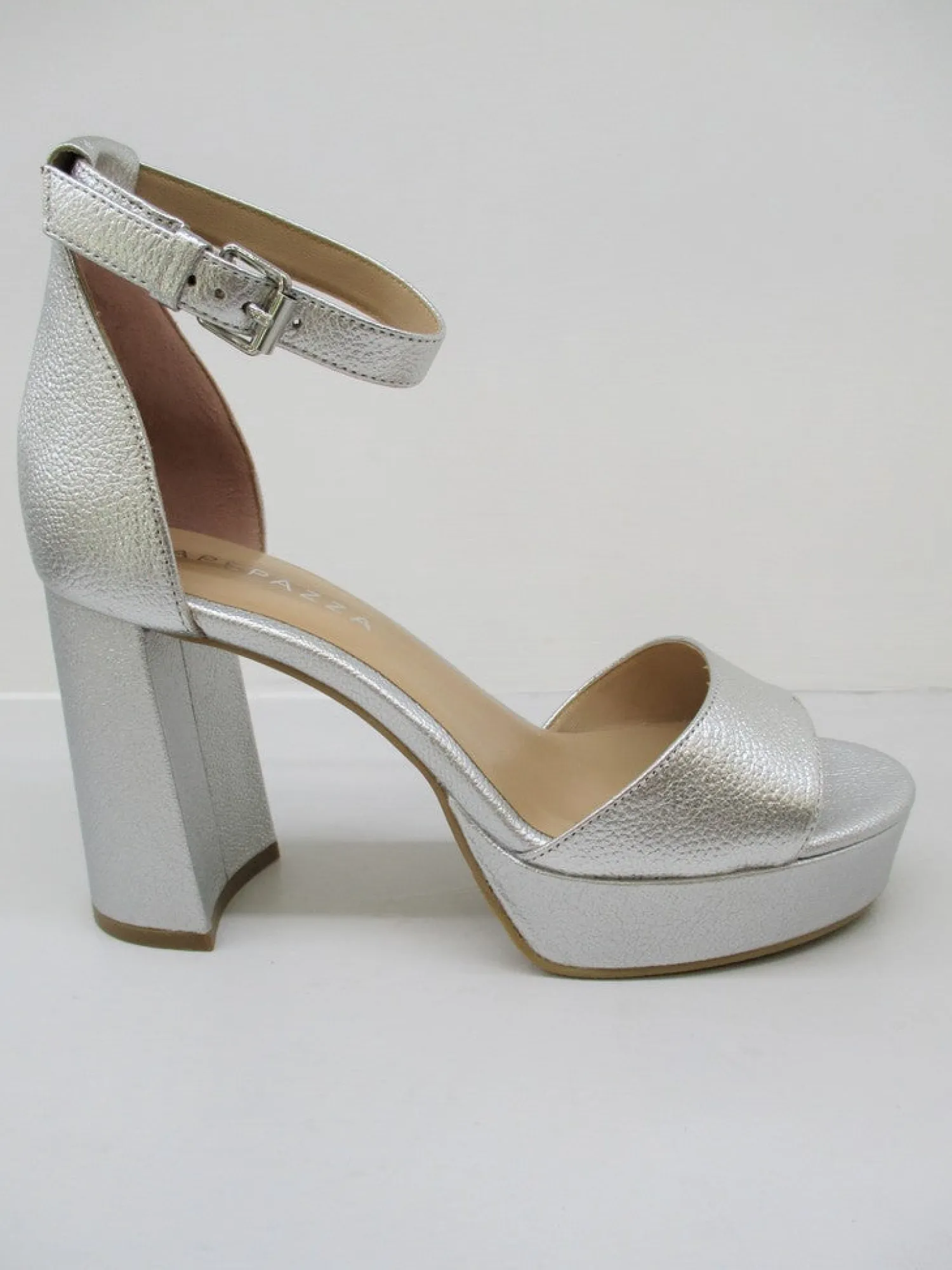 Sandalo pelle donna Alison argento<Apepazza Sale