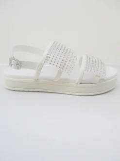 Sandalo pelle donna Isabella bianco<Apepazza Discount