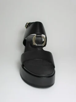 Sandalo pelle donna Zelda Nero<Apepazza New