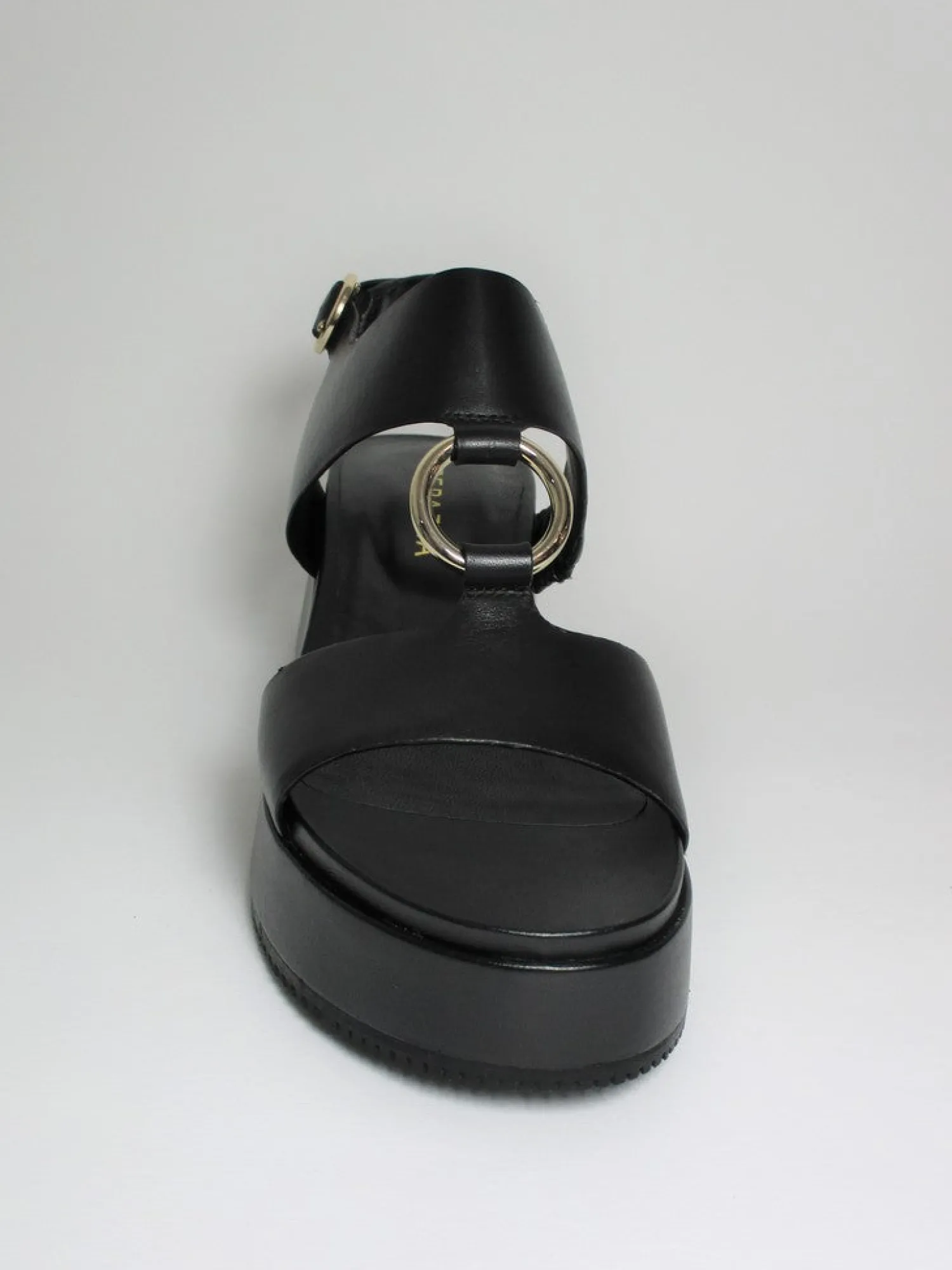 Sandalo pelle donna Zelda Nero<Apepazza New