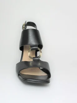 Sandalo pelle donna Vera nero<Apepazza New