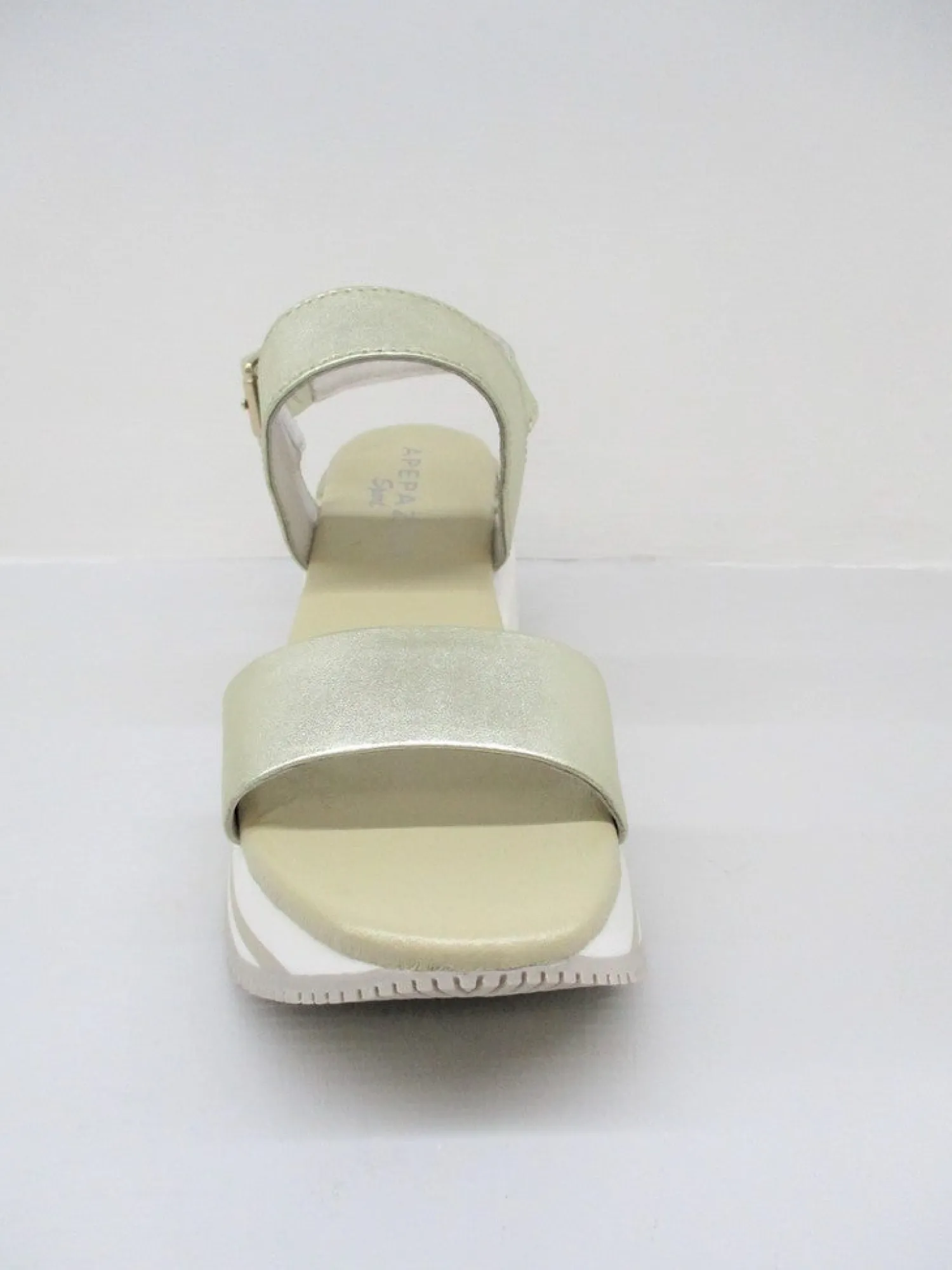 Sandalo pelle donna Helyette platino<Apepazza Online