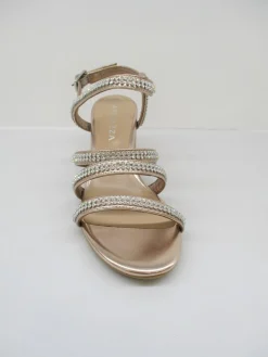 Sandalo pelle donna Mina cipria<Apepazza Discount