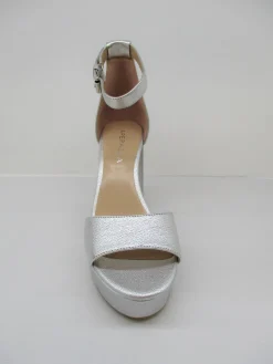 Sandalo pelle donna Alison argento<Apepazza Sale