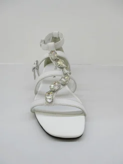 Sandalo pelle donna Poppy bianco<Apepazza New